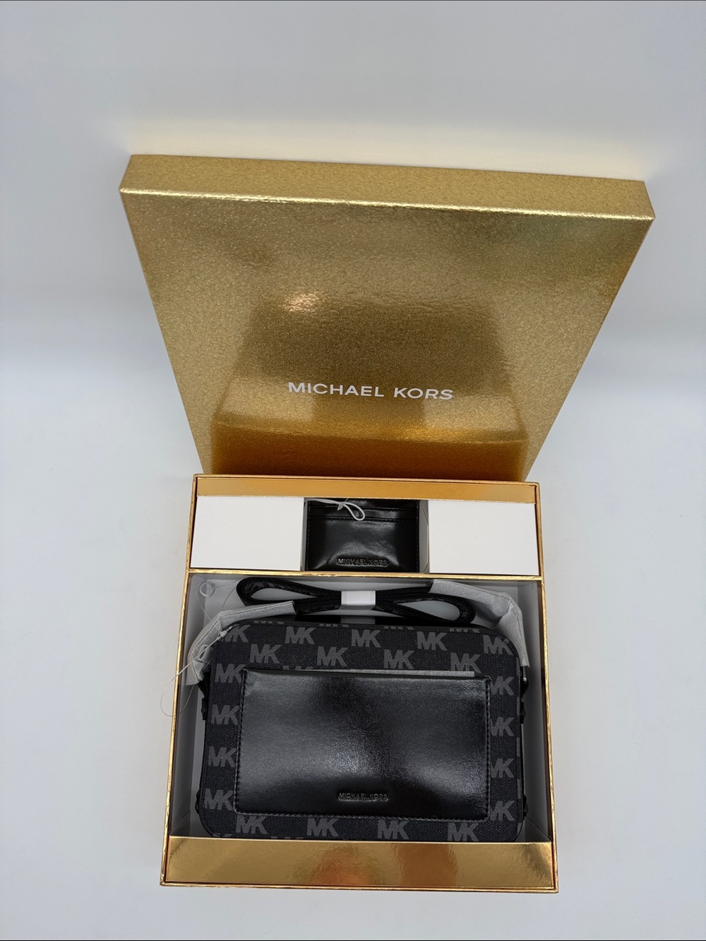 MICHAEL Michael Kors Maeve Large Logo Crossbody Bag with Card Case Black